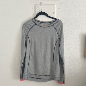 Gray Long Sleeve Athletic Women's Top